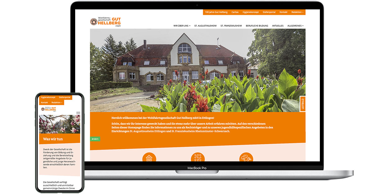 Weblayout Gut Hellberg